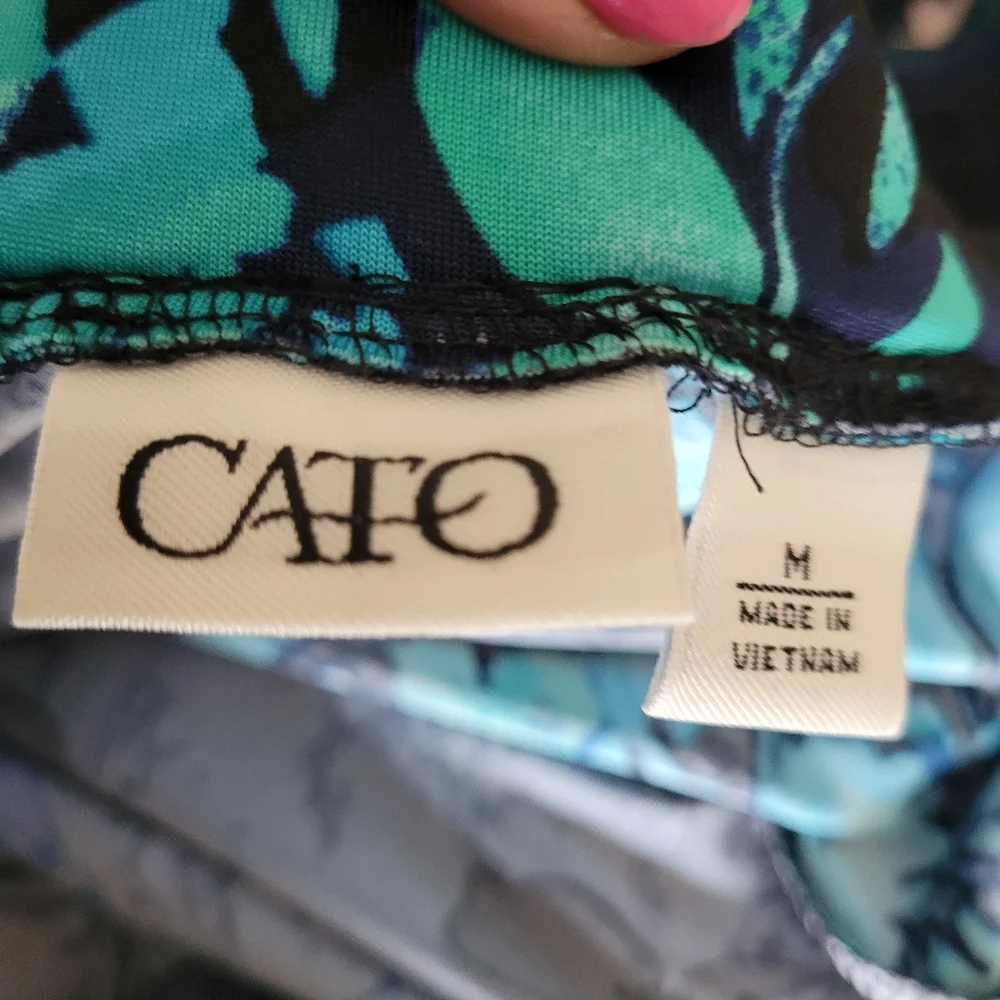 Cato blue and black floral skirt.